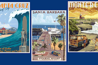 design retro vintage travel poster tourism poster in vintage style travel poster
