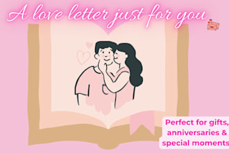 write a heartfelt love letter just for you