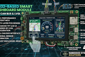 design embedded automotive dashboard system with can bus stm32 and lvgl UI