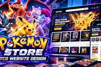 build trading card website, pokemon store, tcg store, pokemon website