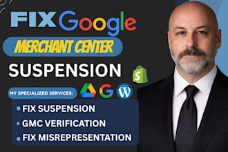 fix suspended google merchant center gmc account misrepresentation reinstatement