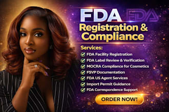 do fda registration, label review, fsvp and mocra compliance fda