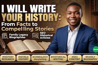 provide expert history research, world history, and historical storytelling