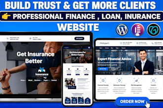 design a professional finance, loan, insurance, mortgage website with wordpress