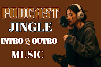 create spotify, youtube jingle podcast intro music intro video and brand jingle