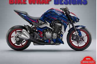 create eye catching bike wrap graphics