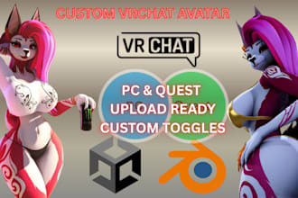 create custom vrchat avatar furry avatar nsfw  avatar furry vrchat vr character