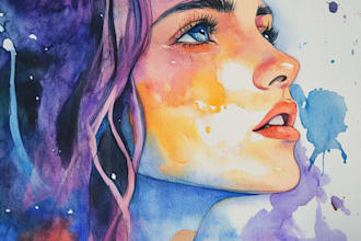 illustrate anything in watercolor style