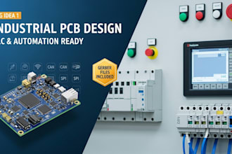 design industrial automation pcb and plc control circuit