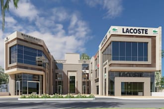 update commercial building,retail complex exterior, strip mall design,storefront