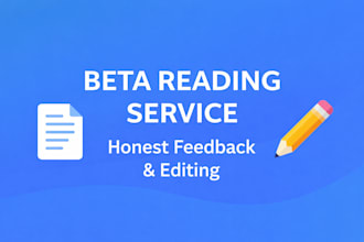 professional beta reader with honest feedback
