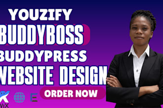 a stunning buddyboss membership site with youzify and buddypress in