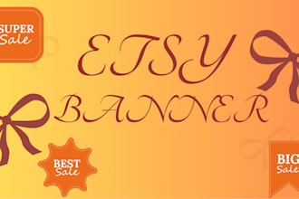design etsy banner and logo for you