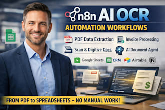 n8n ai ocr automation workflows pdf data extraction invoice processing ai agent
