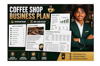 create a coffee shop business plan for investors and sba loans