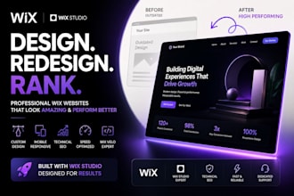 design wix website with wix studio redesign wix website wix technical seo