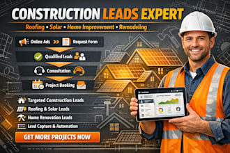 generate construction leads roofing solar and home improvement remodeling leads