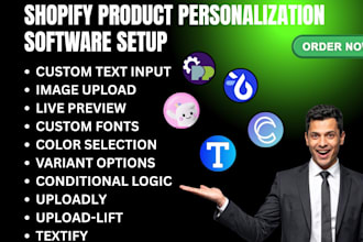 setup shopify product personalization zepto teeinblue customily easify textify