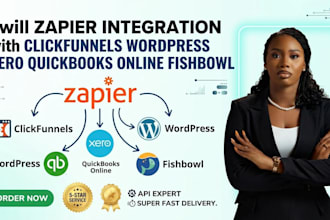 zapier integration clickfunnels wordpress xero quickbooks online fishbowl