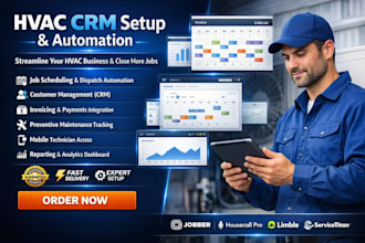 setup hvac housecall pro jobber limble servicetrade servicetitan esub ghl CRM