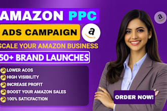 setup and manage amazon ppc campaign, amazon ads campaign for sales