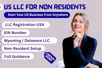 create your US llc for non US residents with ein and full setup