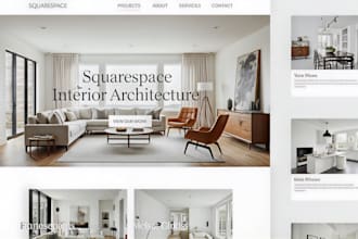 design squarespace interior architecture website residential architect website