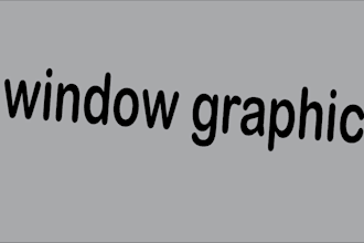 make modern window graphics for shops and offices