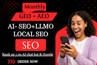 optimize monthly website GEO SEO aeo local and off page backlink building