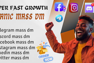 send 500k instagram mass dm, discord mass dm, facebook mass dm, twitter mass dm