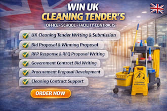 write UK cleaning tender, contract bid proposal, domiciliary care tender