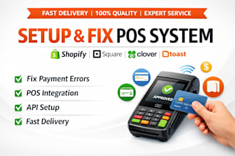 setup shopify pos integration square toast clover restaurant retail payment API
