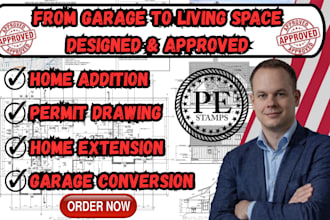 licensed architect for USA city garage conversion,home addition,home extension