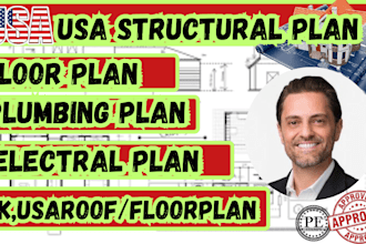 do united states 3d plan,2d floor plan,elevation , plumbing plan,electrical plan