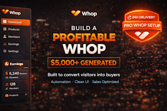 setup new and existing whop community setup, edit whop app setup within 24 hours