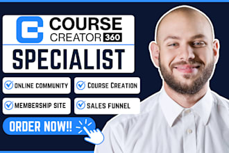 setup cc360 online course cc360 landing page cc360 community cc360 sales funnel