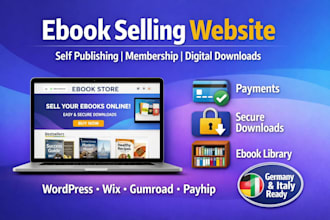 italia ebook selling website self publishing funnel library wordpress flazio crm