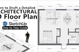 create 2d architectural floor plans