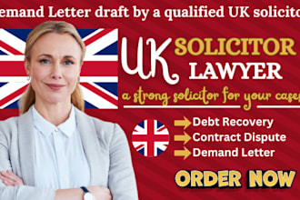 be uk solicitor do demand letter for disputes, debt recovery, breach of contract