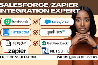 integrate zapier salesforce freshdesk qualitrics getfeedback intercom netsuite
