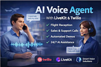 configure fix setup ai voice agent voiceflow agent livekit twilio receptionist