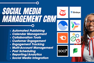 manage social media crm hootsuite birdeye zoho social sprout vista soci semrush