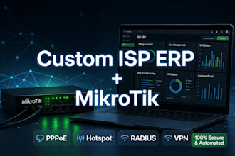 professional custom isp erp mikrotik routeros automation web apps