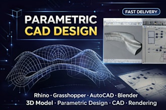 3d cad product designs in rhino grasshopper autocad and blender parametric model