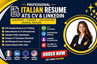 write italian resume ats cv lindkedin europass career job hunting federal resume