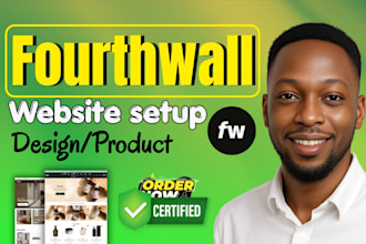 build fourthwall website design and redesign fourthwall store, setup merch pod