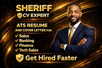 write an ats resume and cover letter for sales, marketing , banking finance jobs