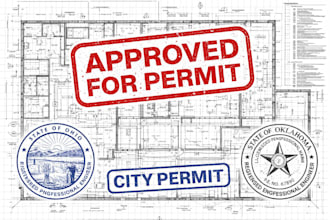 pe stamp, review, draw architectural stamp, mep, floor plan, city permit drawing