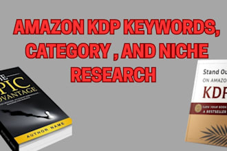 do amazon KDP keywords, category, and do niche research for your kdp books