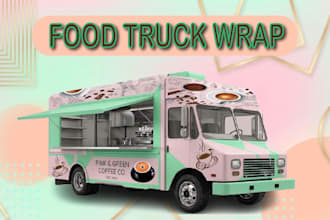 design amazing food truck wrap trailer wrap truck wrap